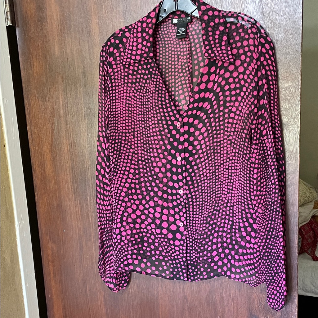 Pure Silk Polkadot Blouse